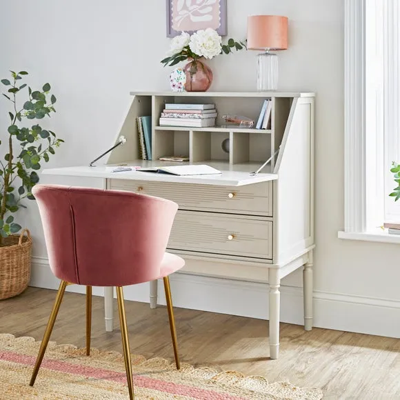 Bureau Desk with Storage - Stone, Wood