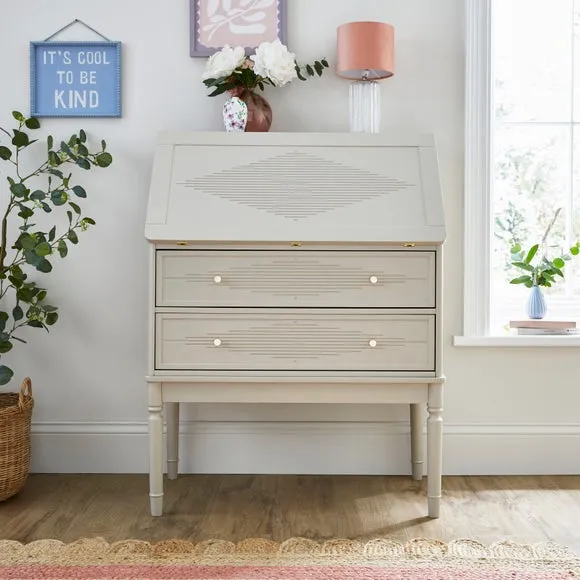 Bureau Desk with Storage - Stone, Wood image