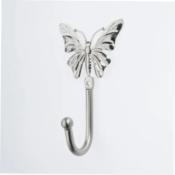 Butterfly Curtain Hooks - Satin Steel image