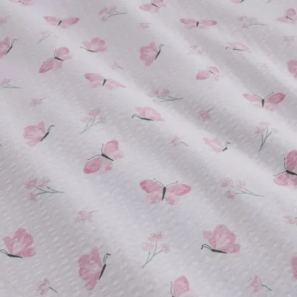 Butterfly Duvet Cover Set - Pink, Cotton