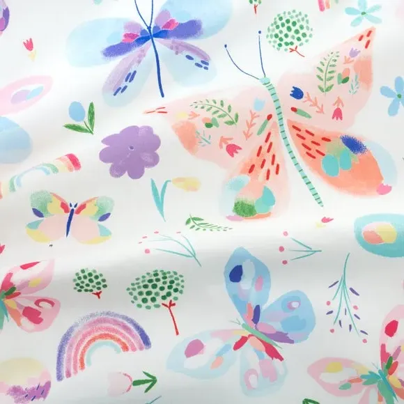 Butterfly Duvet Cover Set - Pink, Polycotton