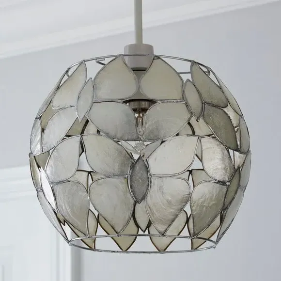 Butterfly Pendant Shade Easy Fit - Mink, Capiz