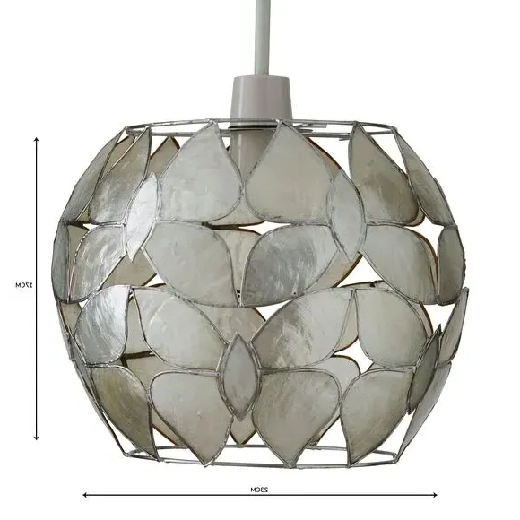 Butterfly Pendant Shade Easy Fit - Mink, Capiz