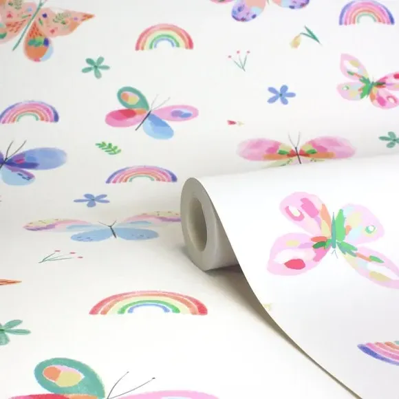 Butterfly Wallpaper - Multicolor, Paper