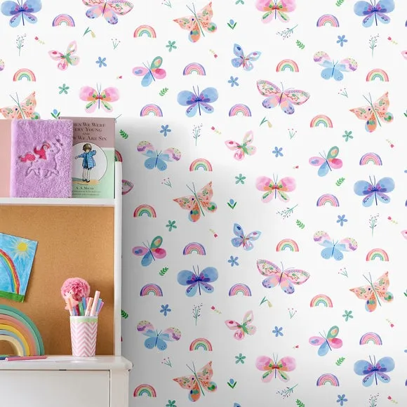 Butterfly Wallpaper - Multicolor, Paper