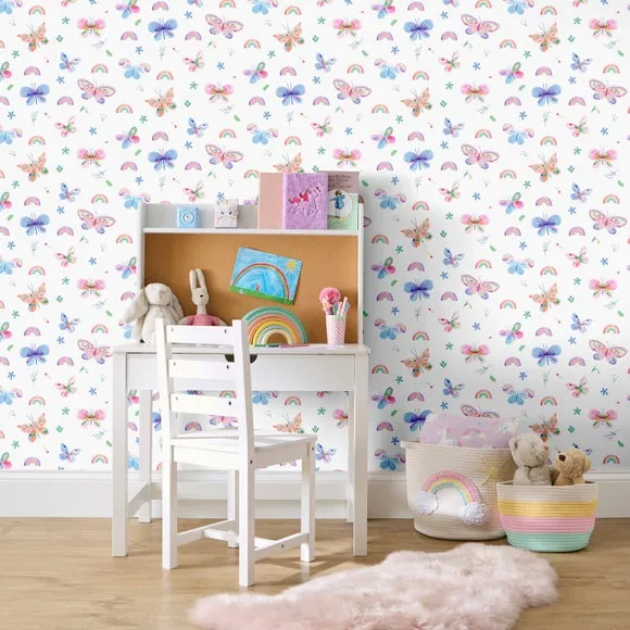 Butterfly Wallpaper - Multicolor, Paper
