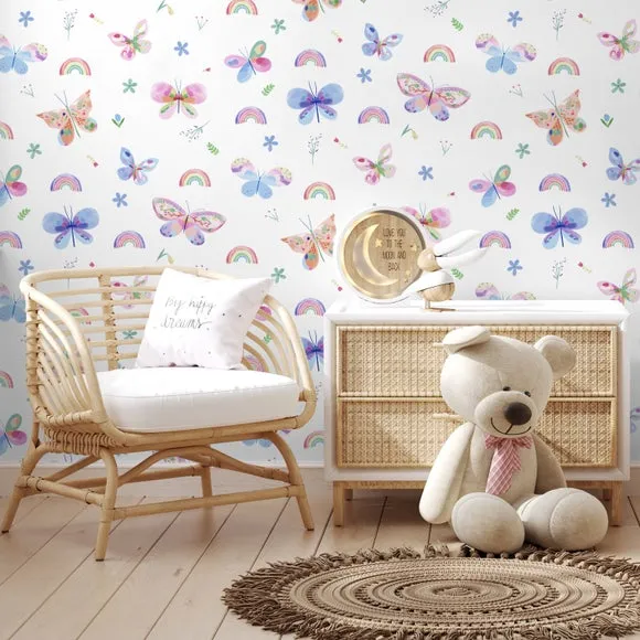 Butterfly Wallpaper - Multicolor, Paper image
