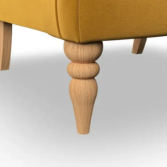 Buttoned Armchair - Amber Gold, Velvet