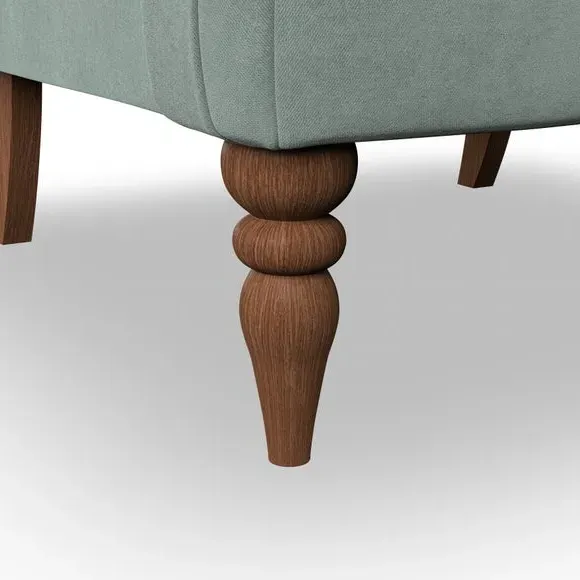 Buttoned Armchair - Green, Velvet