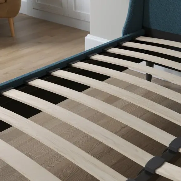Buttoned Bed Frame - Ink, Chenille