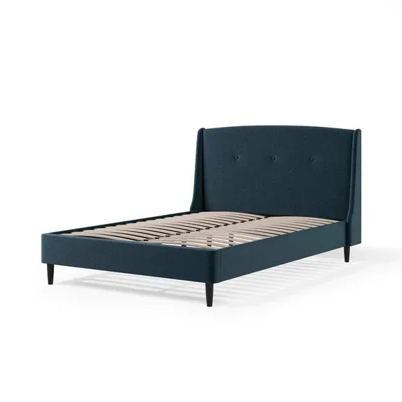 Buttoned Bed Frame - Ink, Chenille