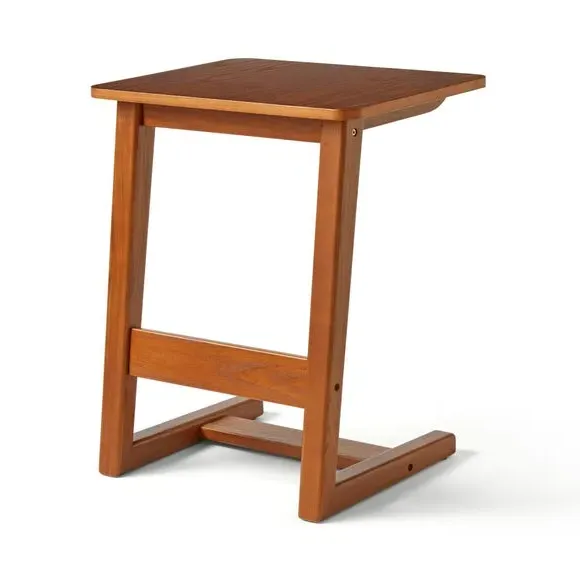 C-Shaped Sofa Side Table - Dark Wood, Ash