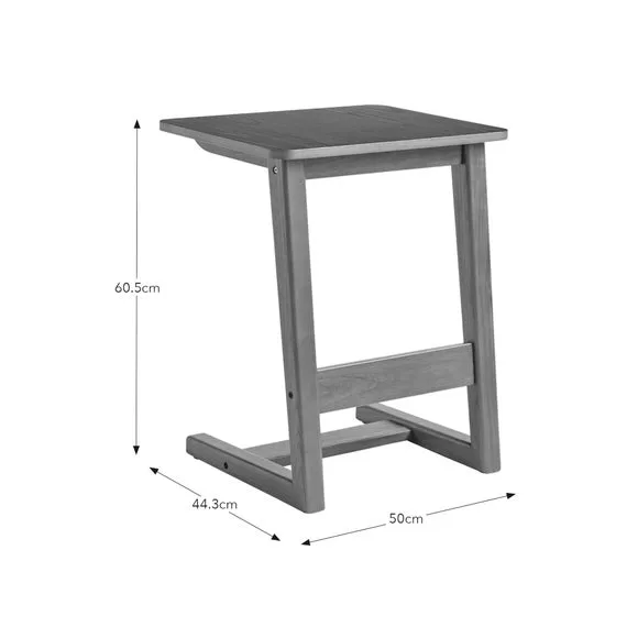 C-Shaped Sofa Side Table - Mid Oak, Ash