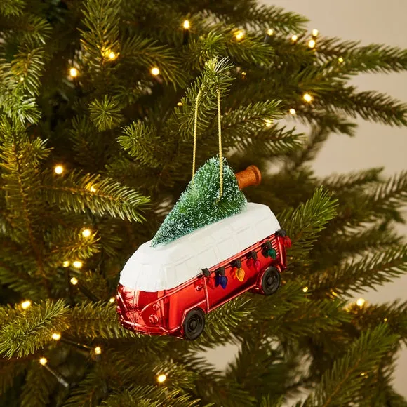 Campervan Hanging Decoration - Red image