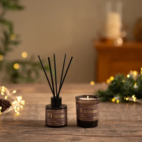 Candle & Diffuser Gift Set - Brown, Glass