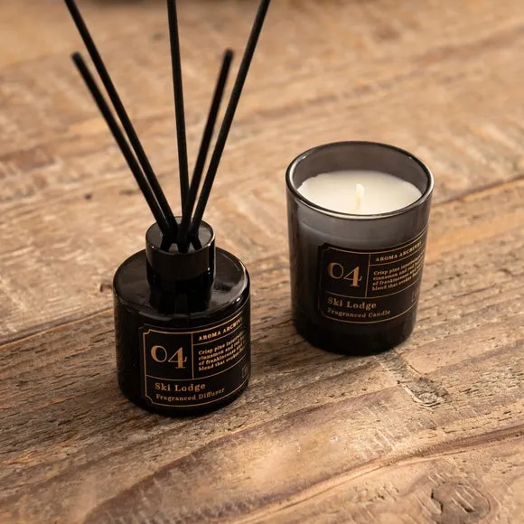Candle & Diffuser Gift Set - Dark Blue, Glass