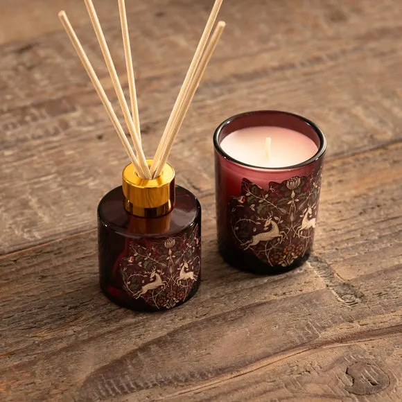 Candle & Diffuser Gift Set - Red, Winter Berries
