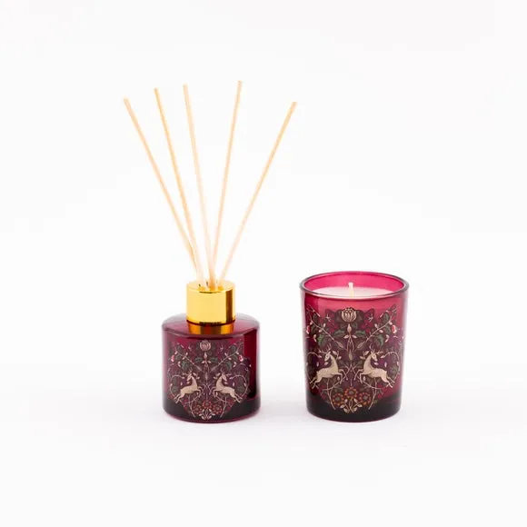 Candle & Diffuser Gift Set - Red, Winter Berries