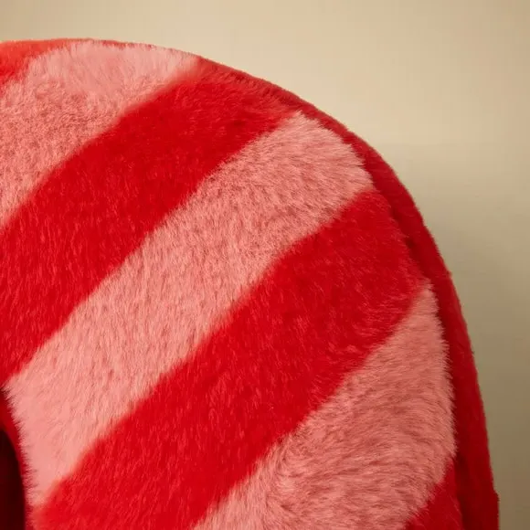 Candy Cane Shaped Cushion - Multicolor, Polyester