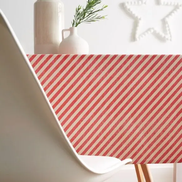 Candy Cane Tablecloth - Red, Cotton