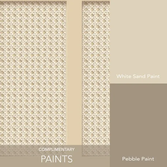 Cane Panel Wallpaper 3D Effect - Natural