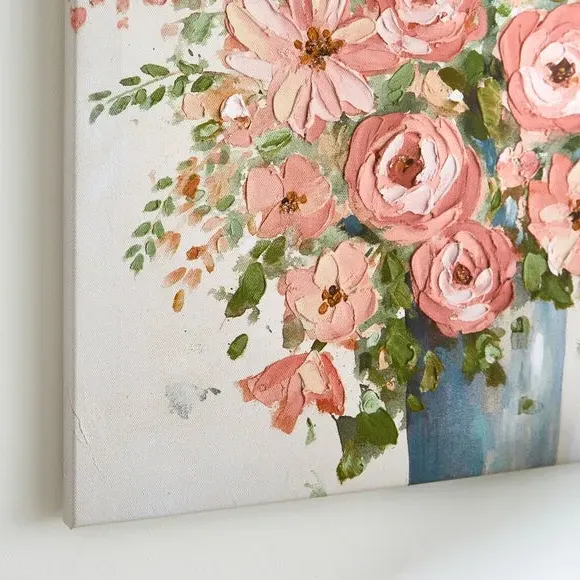 Canvas Wall Art with Triangle Hooks - Pink