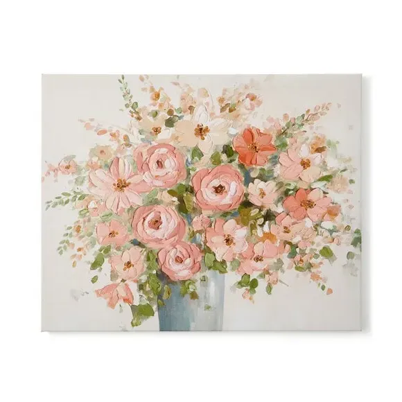 Canvas Wall Art with Triangle Hooks - Pink