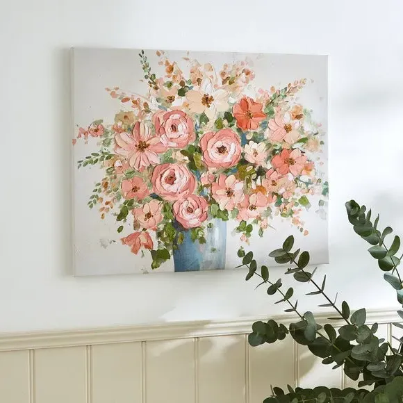 Canvas Wall Art with Triangle Hooks - Pink image