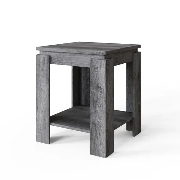Canyon Side Table - Grey, Wood Effect
