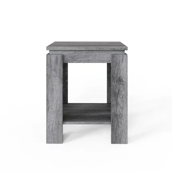 Canyon Side Table - Grey, Wood Effect