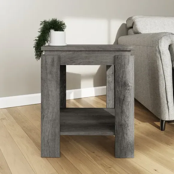 Canyon Side Table - Grey, Wood Effect image