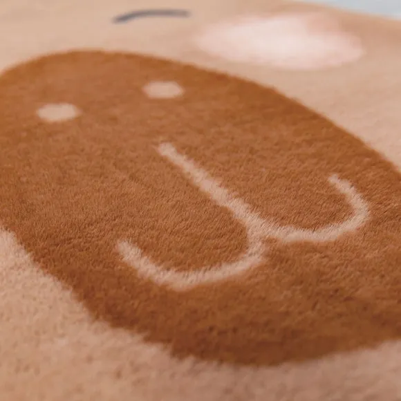 Capybara Shaped Rug - Brown, Faux Fur
