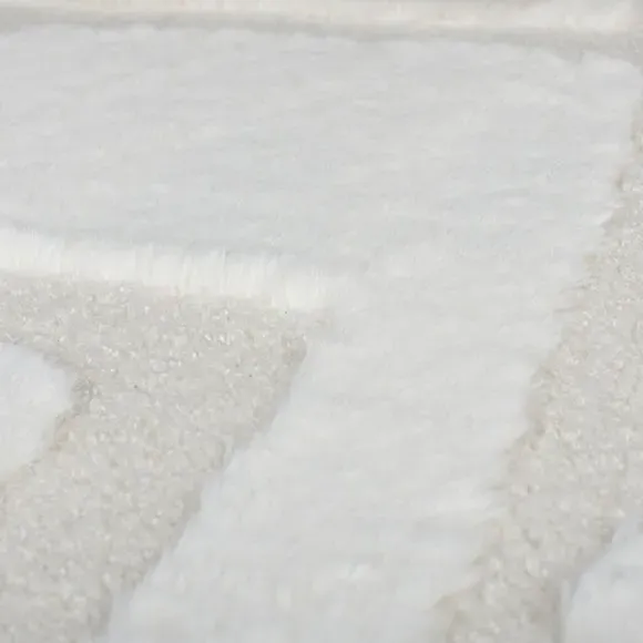 Carved Rug with High-Low Pile - Ivory, Boucle