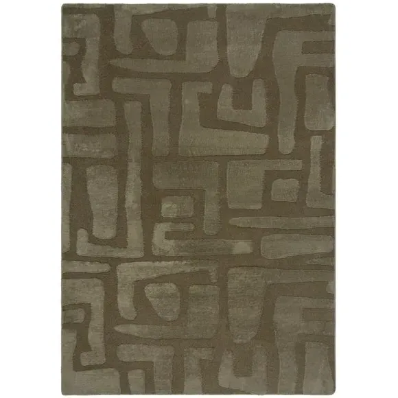 Carved Rug with High-Low Pile - Pebble, Boucle