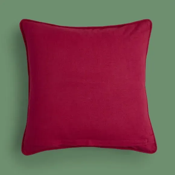 Cat Embroidered Cushion - Multicolor, Cotton