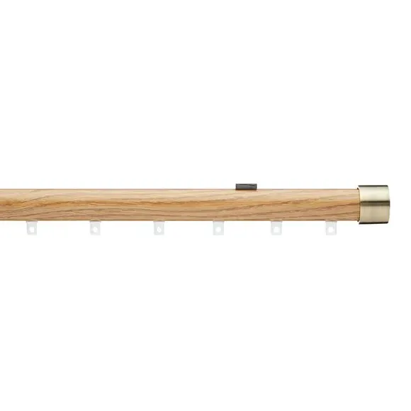 Ceiling Fix Curtain Track - Light Oak, Aluminium