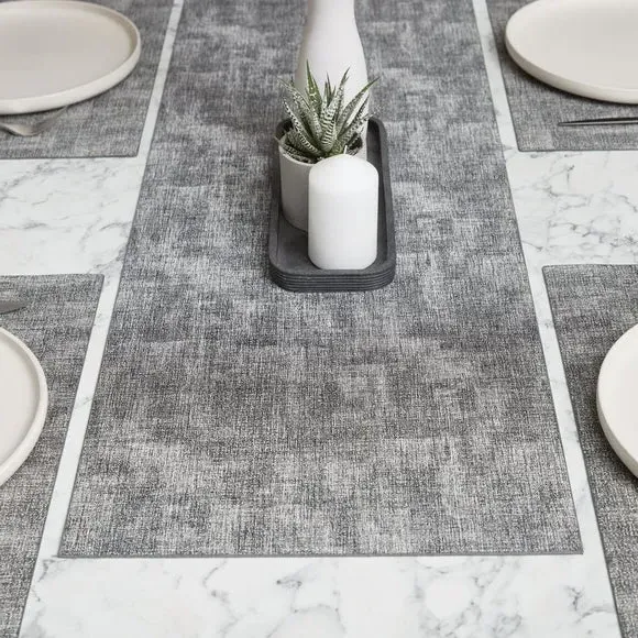 Centrepiece - Grey, Faux Leather