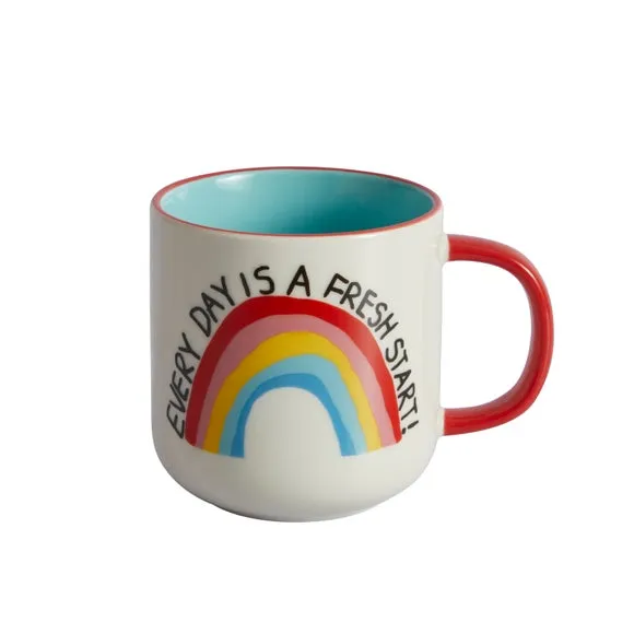 Ceramic Mug with Decal Design - Multicolor