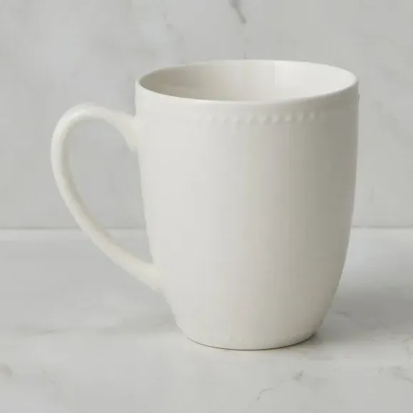Ceramic Mug with Dot Design - White image