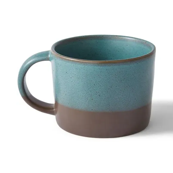 Ceramic Mug with Reactive Glaze - Teal, Stoneware