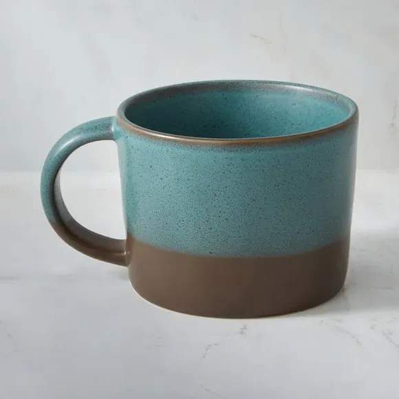 Ceramic Mug with Reactive Glaze - Teal, Stoneware image