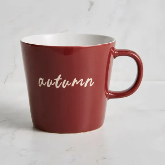 Ceramic Mug with Slogan - Burgundy image