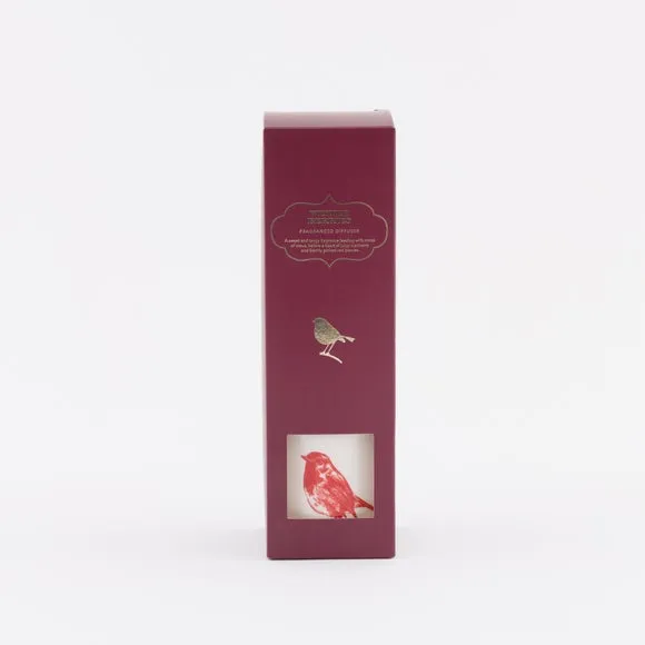 Ceramic Reed Diffuser with Robin Design - White