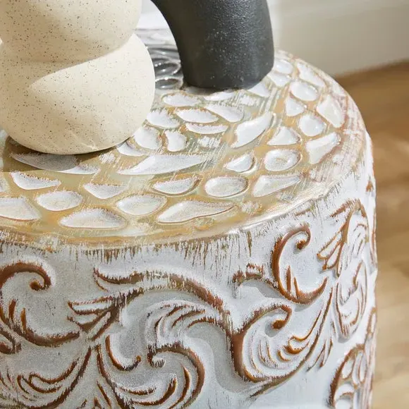 Ceramic Side Table - Off-White