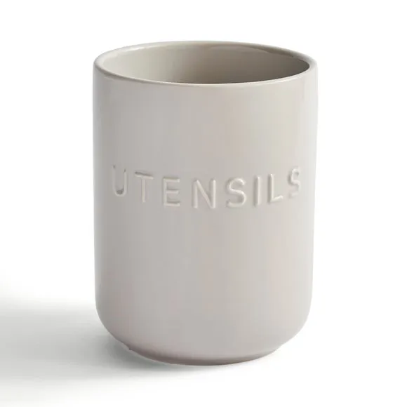Ceramic Utensil Holder - Grey