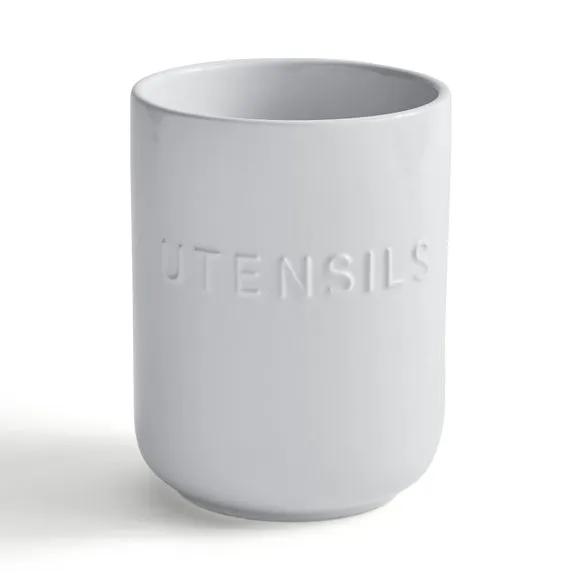 Ceramic Utensil Holder - White