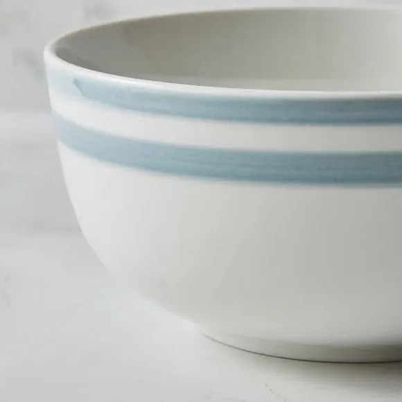 Cereal Bowl Hand-Painted - Blue, Porcelain