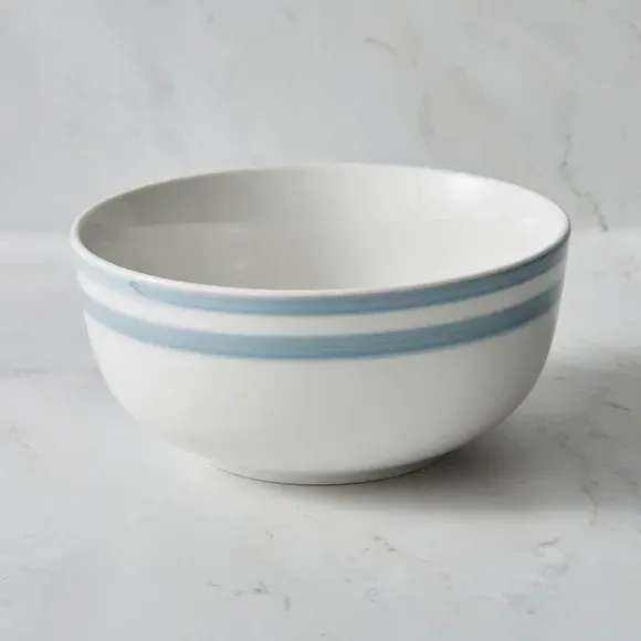 Cereal Bowl Hand-Painted - Blue, Porcelain image