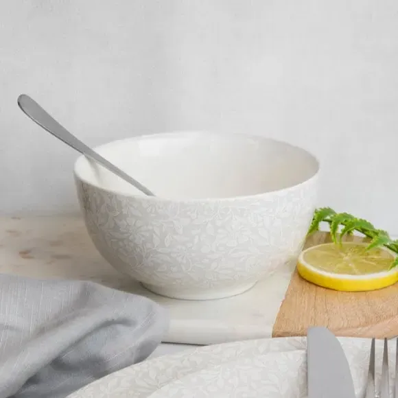 Cereal Bowl - Light Grey, Bone China image