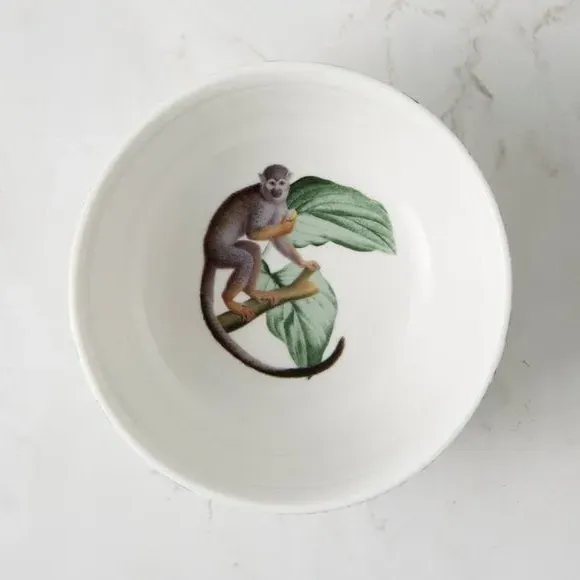 Cereal Bowl with Jungle Design - Green